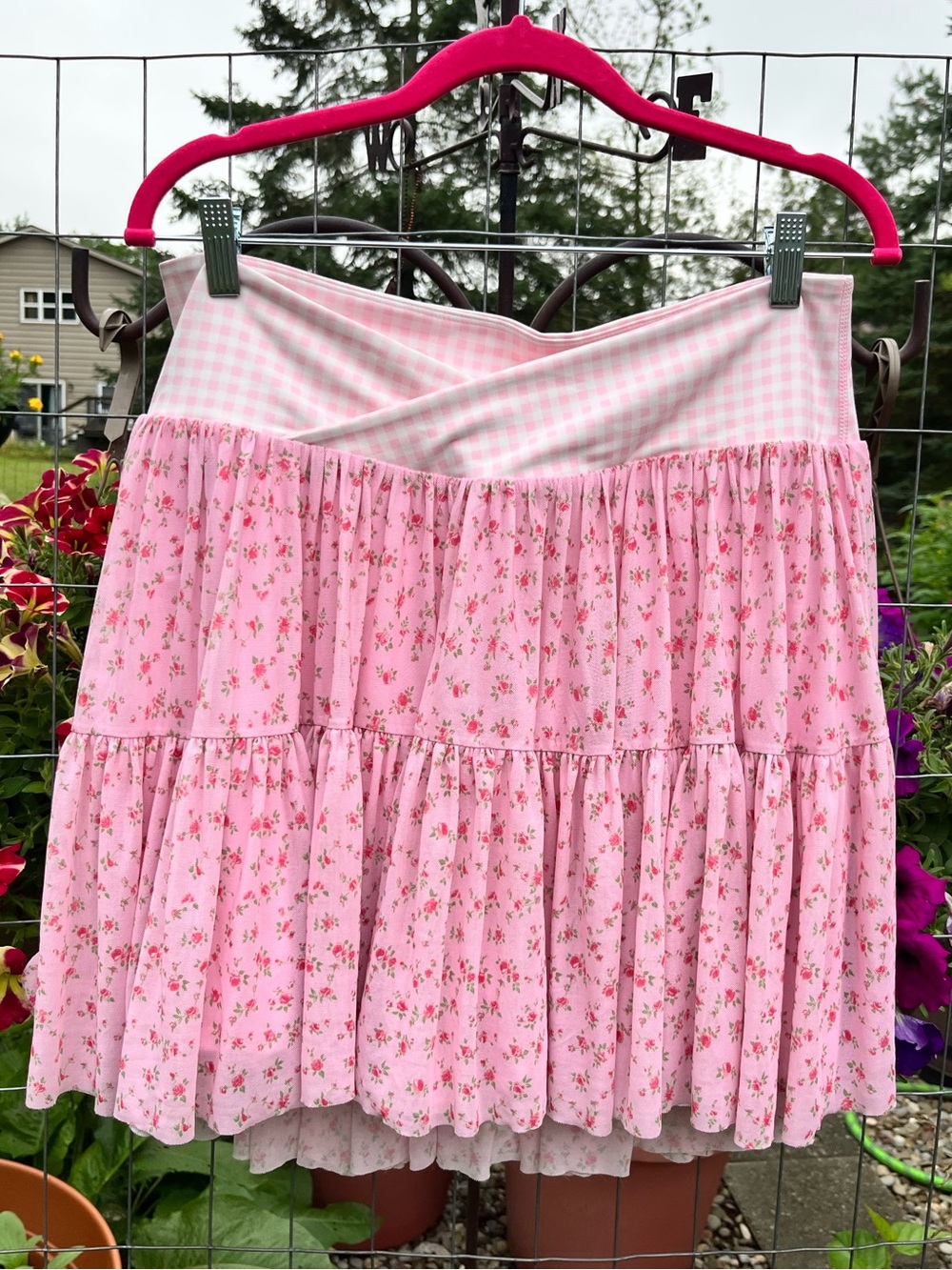 NWT Blogilates Ballerina Skort Pink Gingham 1X - Picture 3 of 9